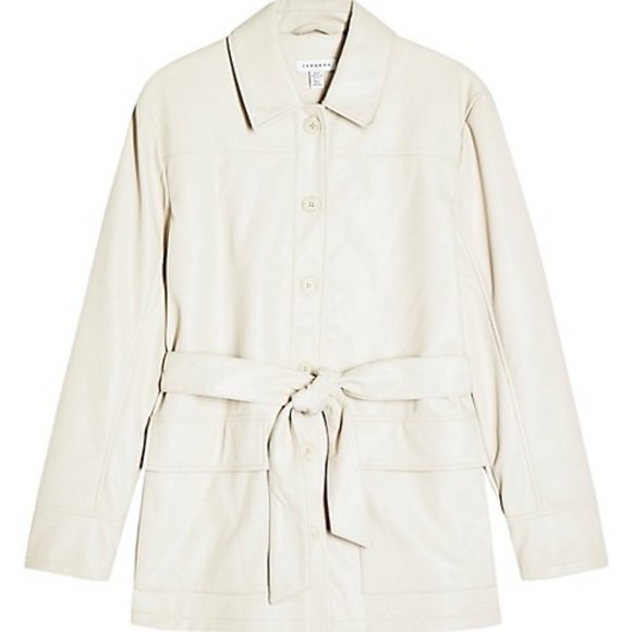 Topshop Faux Leather Blazer - Picture 4 of 6